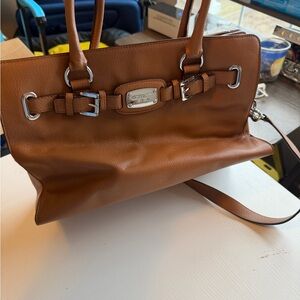 Michael Kors Collection Tan Leather Shoulder Bag